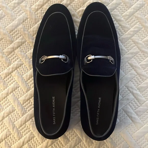 Saks Fifth Avenue | Shoes | Mens Blue Velvet Shoes By Saks  display picture 3